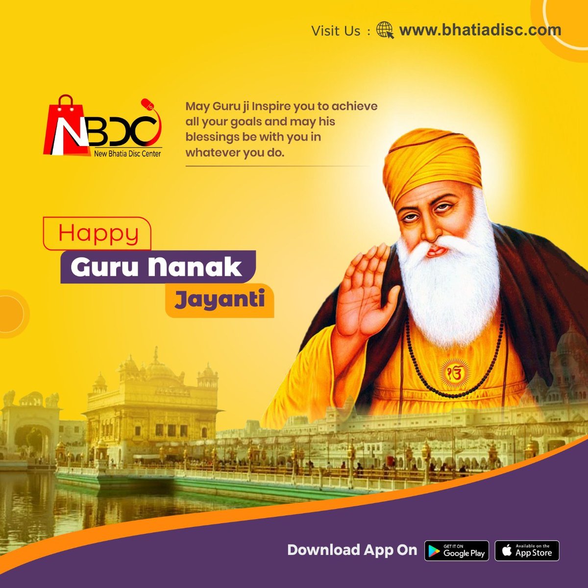 DiscBhatia's tweet image. May Wahe Guru shower his blessings on you! Happy Guru Nanak Jayanti!

#bhatiadisccenter  #GuruNanakJayanti #gurunanakji