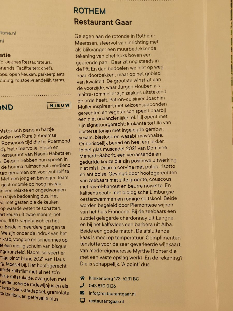mullerjoa's tweet photo. Trots op de mooie recensie in de @Lekker500 🙏🥂👍 https://t.co/QwyFU5d4Jh