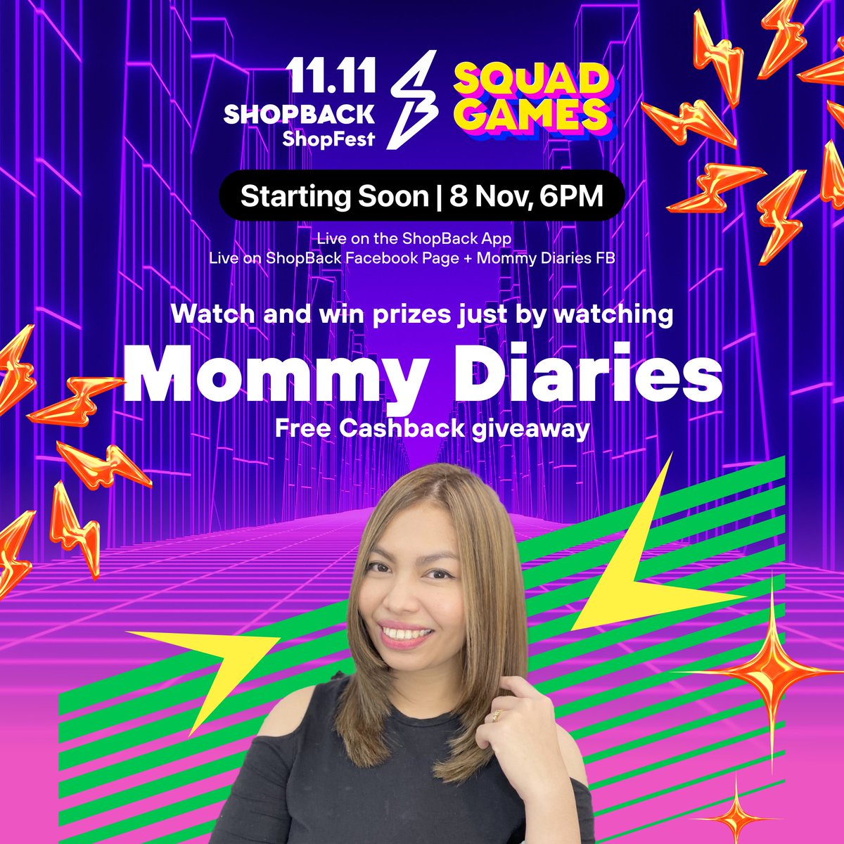 shopbackph's tweet photo. Reminder: We are going live on the ShopBack app at 6PM today!
You can also tune in to us on the ShopBack Facebook and Mommy Diaries' FB page. But prizes will be given away in the ShopBack app!
Just watch and win!
#ShopBackPH1111 https://t.co/4ob8f6fC8G