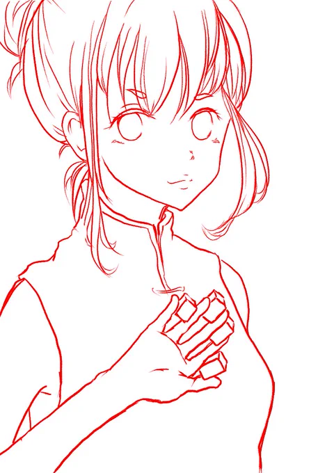 下書き、、これちゃんと描くか迷ってたけど友人さまによいと思うよ!って言ってもらえたから完成させるぞい!#イラスト #落書き #下書き 