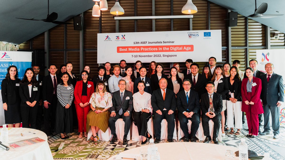 aseforg's tweet photo. #ASEF is proud to be the platform that brings Asians and Europeans closer. Through the #ASEFJS13, 26 promising journalists are given the opportunity to discuss the best #media practices in the digital age, address common challenges, and build a future together. https://t.co/KXTdqbSX6f