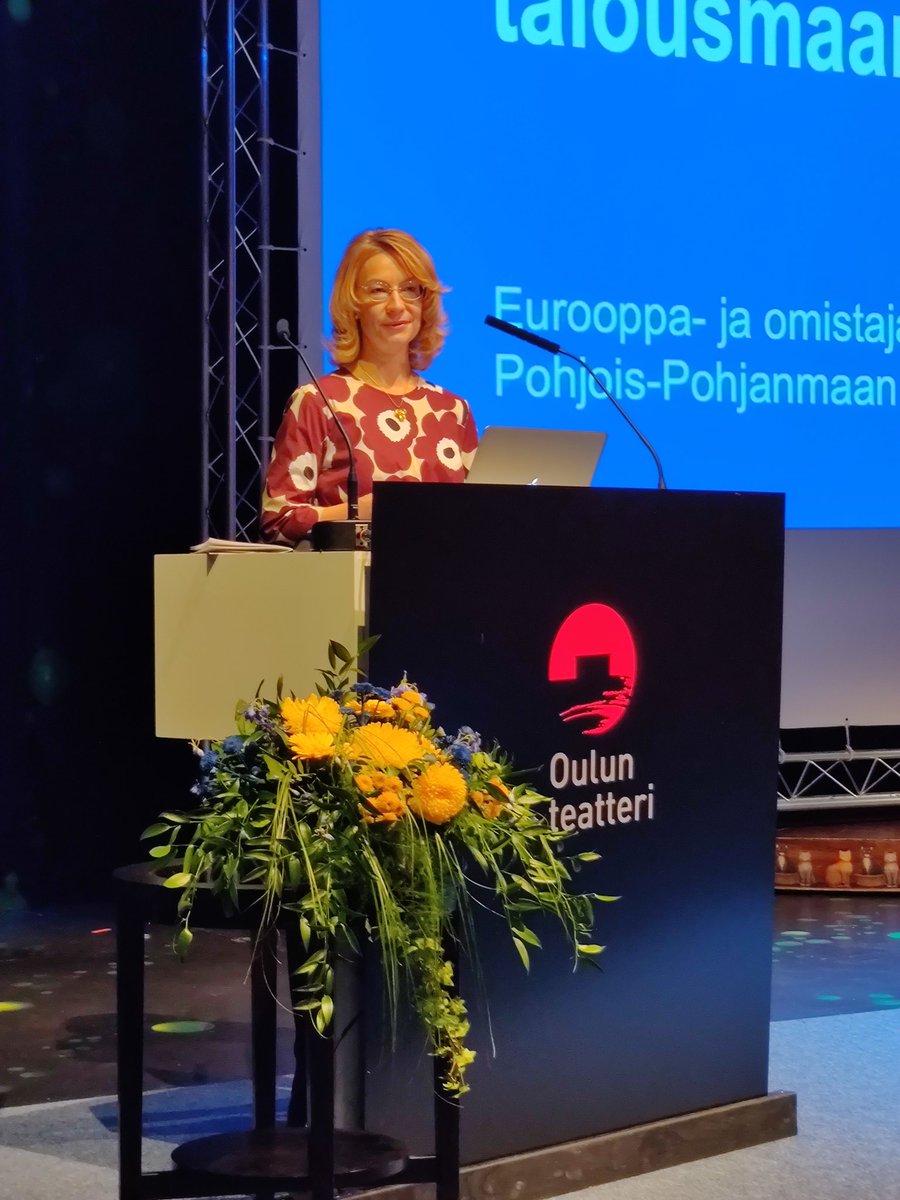 Pohjoinen on uusi maantiede - täällä on valtava maantieteellinen, osaamisen ja uusiutuvan energian potentiaali. Ministeri Tytti Tuppuraisen puheessa kuitenkin eniten koskettaa hänen sitoutumisensa Pohjois-Pohjanmaan maakuntaan ja  vilpitön läsnäolonsa. <a href="/TyttiTup/">Tytti Tuppurainen</a>