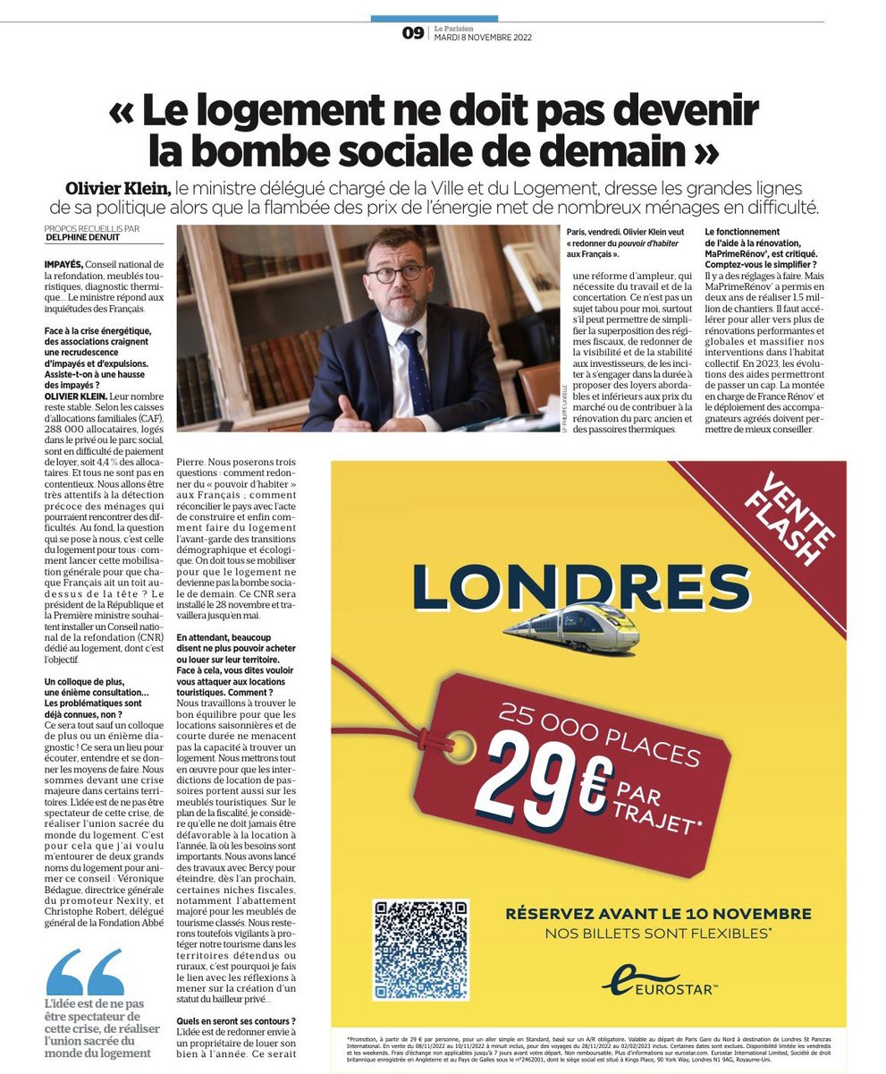 VBedague's tweet image. Je remercie le Ministre @OlivierKlein93 pour la confiance qu’il m’accorde @nexity pour animer avec @chrstphe_robert @Abbe_Pierre le Conseil National de la Refondation du #logement.Nous ne serons pas spectateurs de la crise du logement, il est urgent d’en faire une cause nationale