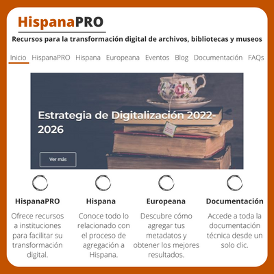 crai_ub's tweet photo. 💻 #HispanaPro, centre de recursos per a la transformació digital d'#arxius, #biblioteques i #museus, renova pàgina web.

👉 Ofereix informació sobre el procés de recol·lecció i incorporació de continguts als #RepositorisDigitals.

🔗 https://t.co/xwCFLNF5Fi https://t.co/RPIiQsqG06