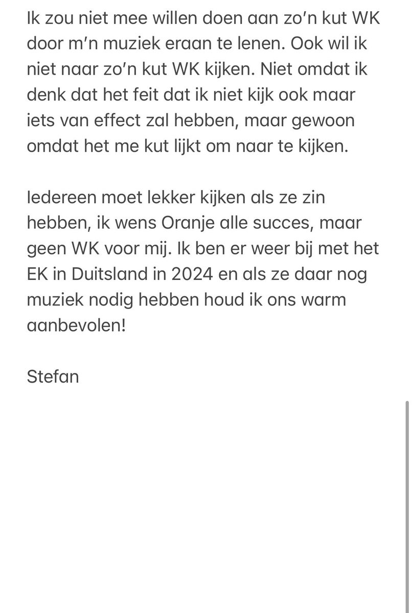 Er moet mij iets van het hart als voetbalsupporter…