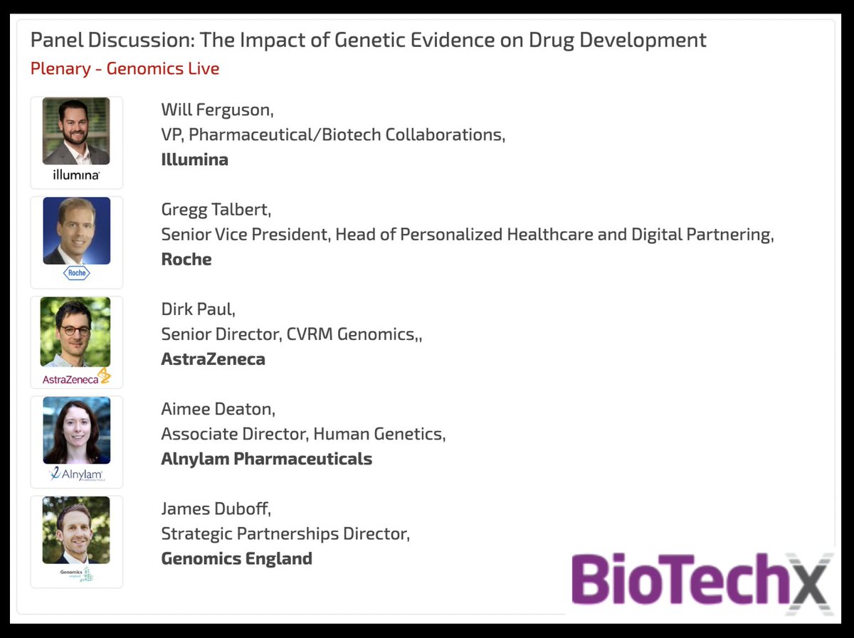Good morning Switzerland!
Looking forward to an excellent panel discussion at 10am today and seeing everyone at #GenomicsLIVE #BioTechX <a href="/BioTechX_/">BioTechX</a>