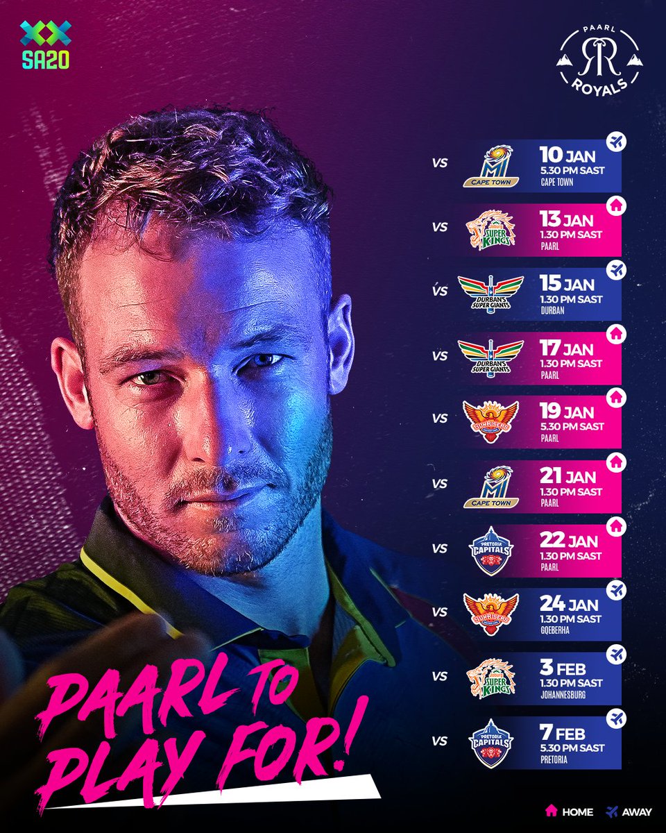 Paarl Royals on Twitter "First SA20. First game. MI Cape Town vs Paarl Royals. RoyalsFamily