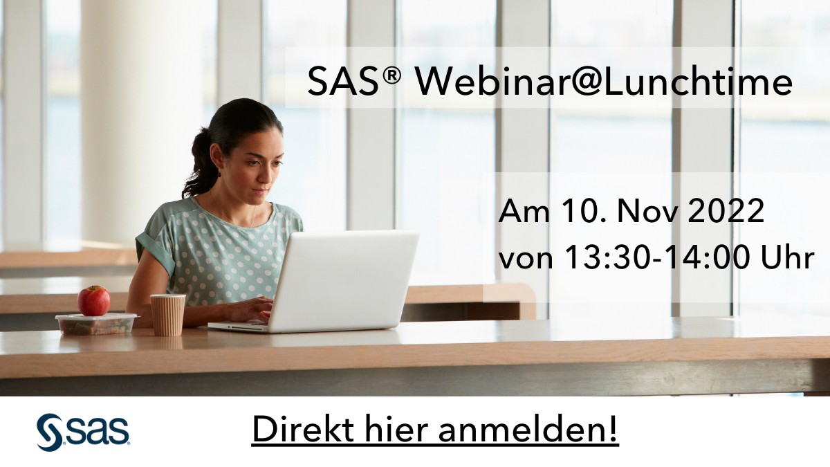 s_muellerchen's tweet image. Es gibt sieben Möglichkeiten, mit SAS die Anzahl der Zeilen einer Datei zu ermitteln. Welche zeigen wir Ihnen im kommenden Webinar @ Lunchtime am 10. November. Jetzt kostenlosen Platz sichern: 2.sas.com/6013Mv0pb 
#SASTraining #learnSASonline #Webinar