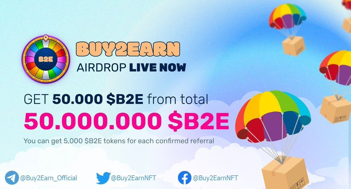 Airdrop6_com's tweet photo. New #airdrop: B2ENFT
Reward: 50,000 B2E (~$5)
News: Gameplay
Distribution: November 15th

🔗Airdrop Link: https://t.co/7NWiFdhcBQ https://t.co/UE1T8lDITK