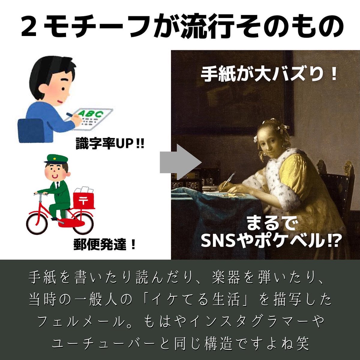 bijutukaisetu's tweet photo. フェルメールが現代に生きていたら、きっとYouTuberになってる話。 https://t.co/TTOCEEBaxP