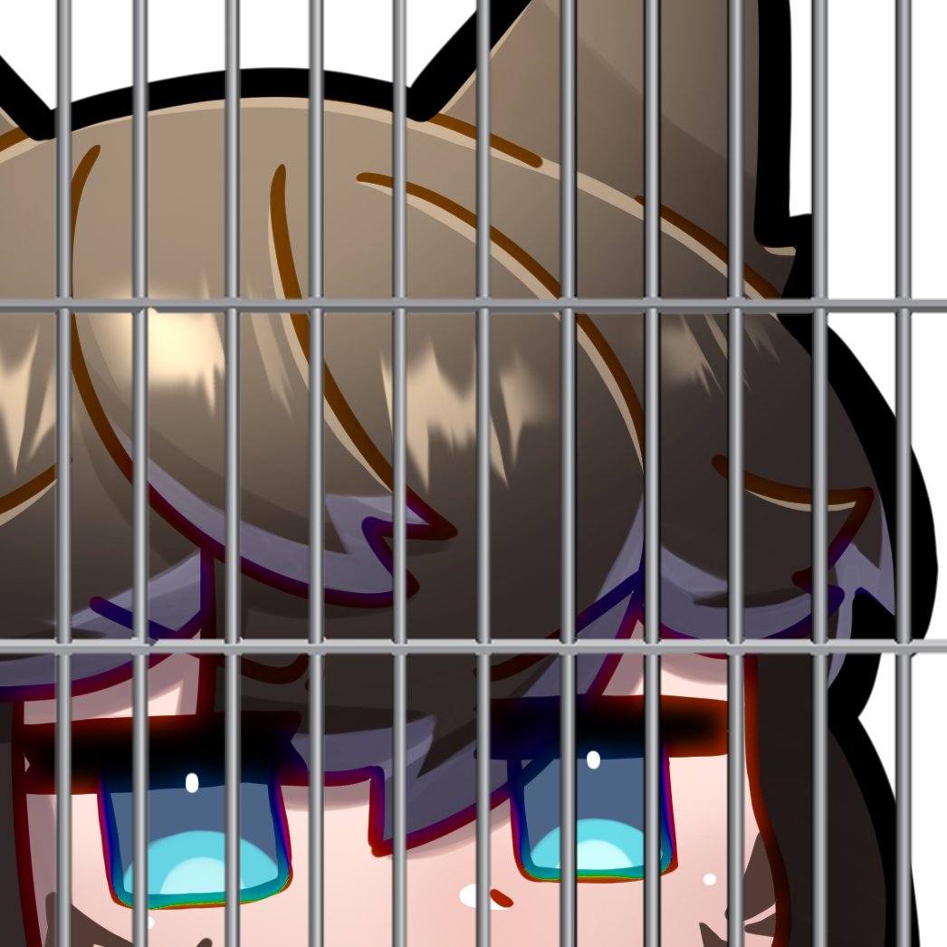 「A peek and a jailed emote too LMAO 」|Axel Diamandis 💎🐈‍⬛ || emote comms open!のイラスト