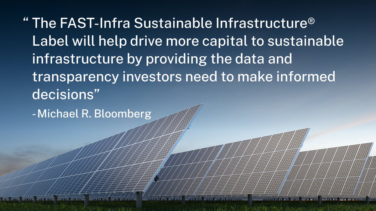 FAST-Infra Announces FAST-Infra Sustainable Infrastructure Label Secretariat and Data Repository. Bloomberg and Global Infrastructure Basel will help accelerate a mainstream transition to sustainable infrastructure. bloom.bg/3zWeF78