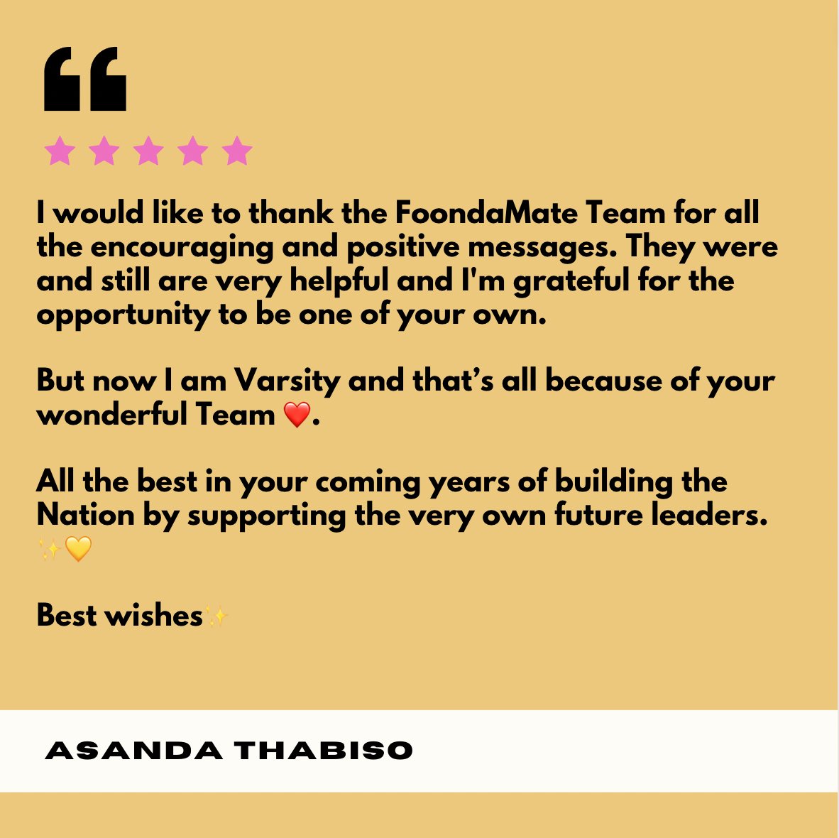 foondamate's tweet photo. Students in 🇿🇦 are writing their Matric exams — the exams that determine whether they get into university or not.

This is a really stressful time for students, but we're supporting them in every way we can ❤️

Good luck to the Matric class of 2022, we're here for you 🚀💯 https://t.co/fECqVn7aLd