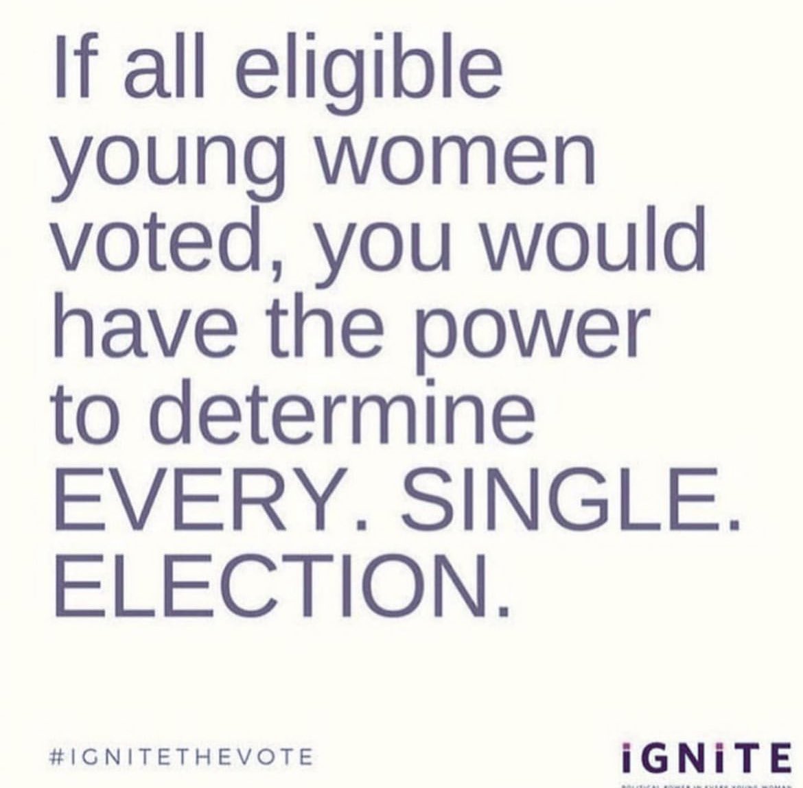 Your ideas/values are important and deserve to be represented. Take this opportunity to have your voice heard.
#GoVote #VoteForYourFuture #LetYourVoiceBeHeard