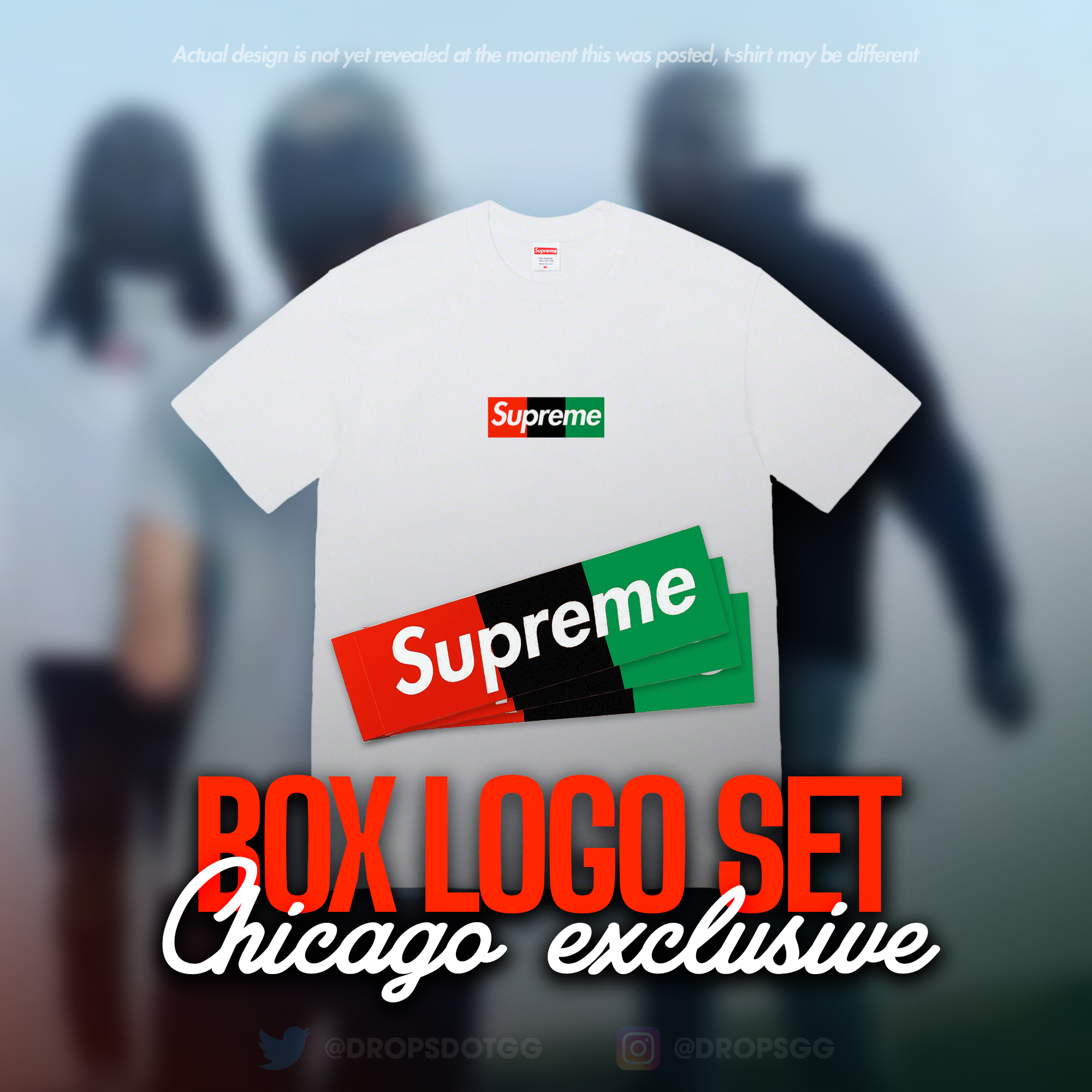 Supreme Chicago Box Logo Tee