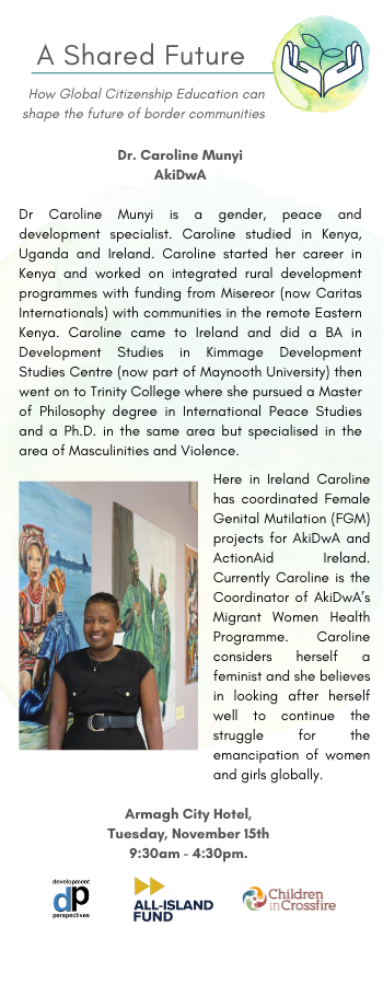devperspectives's tweet photo. Introducing our contributors for A Shared Future: How #GCE can shape the future of border communities π
We'd love to see you there - register: https://t.co/IYcQsTJwuy
Next up is Dr Caroline Munyi from @AkiDwA
#crossborderpartnership https://t.co/KE2krzQJIr