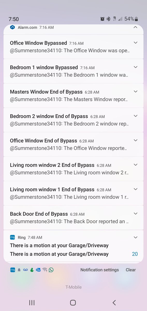 JPSpencer7's tweet photo. your monitoring system is still firing off bypass alarm notifications 🤬 https://t.co/JjnwxCmmXd