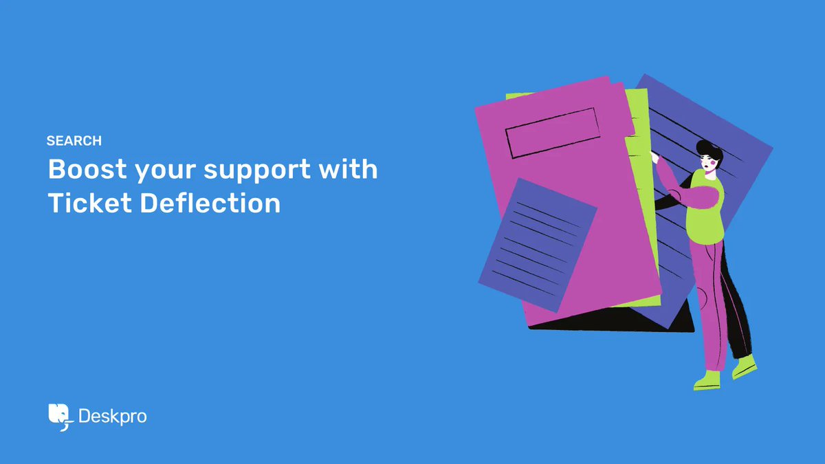 deskpro's tweet image. Help customers help themselves with 24/7 access to support content that ensures agents receive fewer tickets and can focus on issues that require their attention. Check out Deskpro&apos;s intelligent search and Help Center: buff.ly/3zThOog 

#helpdesksoftware #ticketdeflection