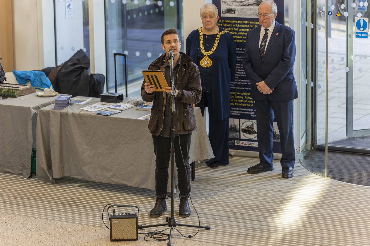 Friday was special. A great day was had at Sunderland City Hall with The Hetton Colliery Railway 200 team. Children from the local area celebrated the Stephenson Trail. Thanks too to Marty Longstaff (@TheLakePoets). Honouring incredible heritage at a wonderful event. 📸Iam Burn