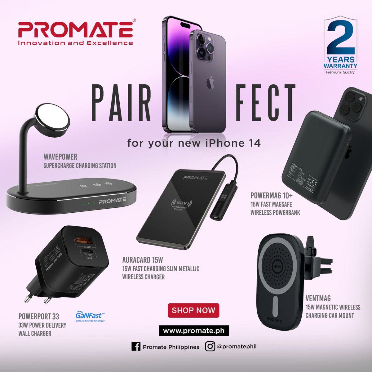 PromateOfficial's tweet photo. PAIRfect for your new iPhone 14, iPhone 14 Pro, iPhone14 Plus, iPhone 14 Pro Max! 
Be iPhone 14 ready and grab these Promate accessories now! ⚡️⚡️
Check out at https://t.co/Pb1lXWtmxG
#Promate #promateph #magsafe #iphone14 #iphone14pro https://t.co/3EagXklI63