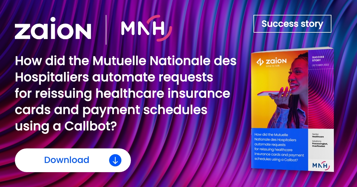 Zaion (@zaion_ia) on Twitter photo 🚀Find out why <a href="/MNHmutuelle/">Mutuelle Nationale des Hospitaliers</a> chose Zaion's #Callbot solution to automate a portion of the requests to its #customerservice department to relieve advisors of repetitive tasks with little added value.
#Zaion
👉 Download the #successstory here: zaion.ai/en/resources/s… 🚀Find out why <a href="/MNHmutuelle/">Mutuelle Nationale des Hospitaliers</a> chose Zaion's #Callbot solution to automate a portion of the requests to its #customerservice department to relieve advisors of repetitive tasks with little added value.
#Zaion
👉 Download the #successstory here: zaion.ai/en/resources/s…