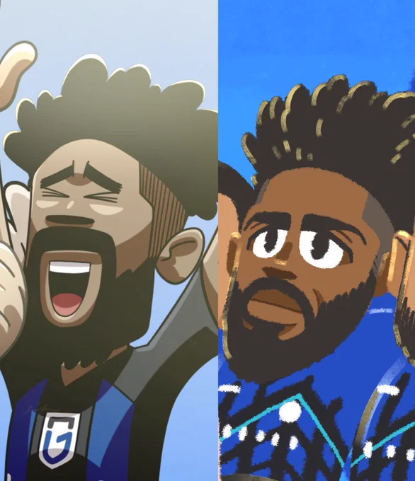 パトリック選手はカッコいいのもカワイイのも色々描かせてもらったなあ…寂しいでもこれからもどこのクラブでも応援してます!ありがとうございました!#ガンバ大阪  