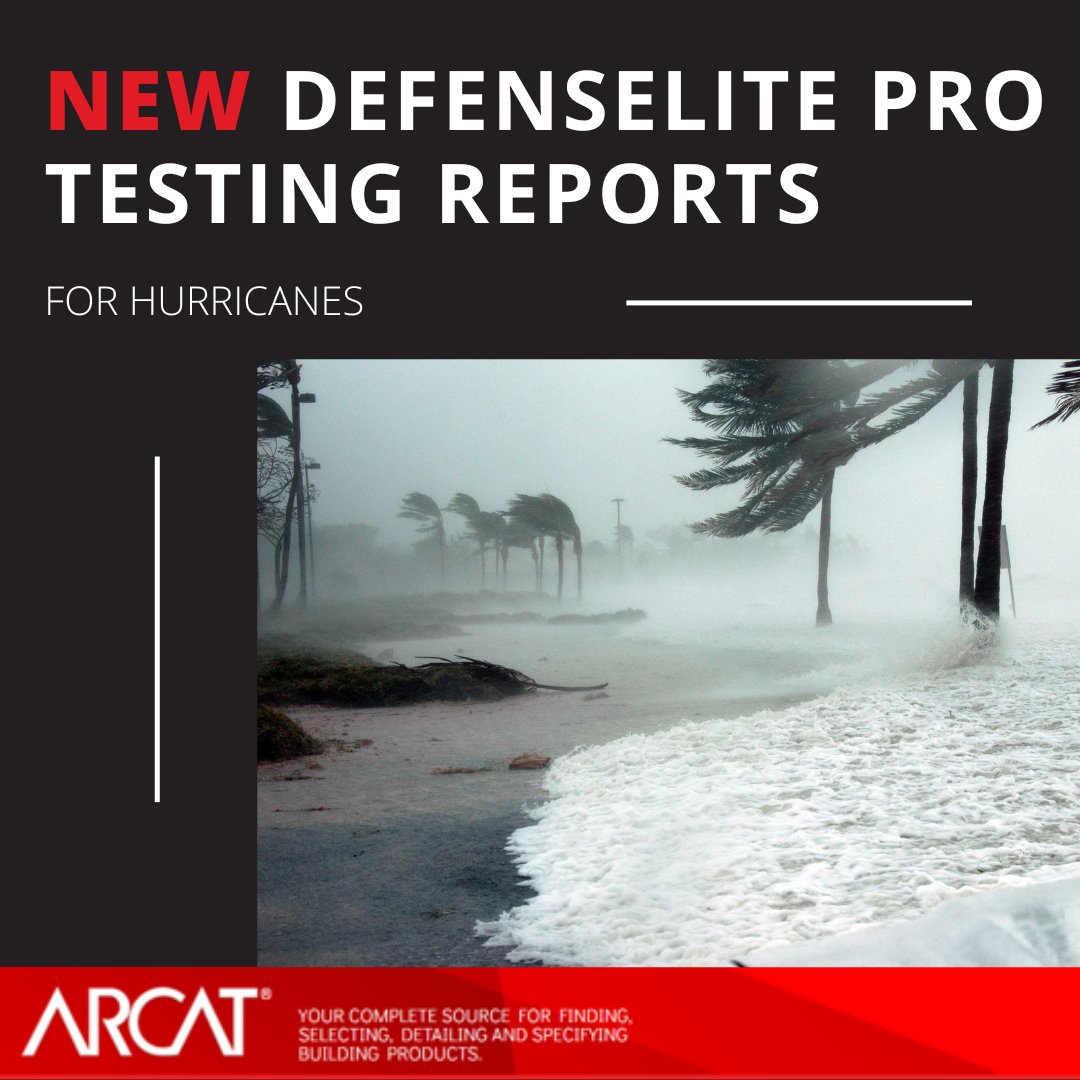 DefenseLite's tweet photo. Now available on ARCAT (@ARCAT_news): DefenseLite PRO Testing Report for Hurricanes. DefenseLite is proven to withstand strong hurricane conditions. Take a look: https://t.co/XYTWn9RBAB
#hurricanesolution #glassprotection https://t.co/TKBTnMZXe6