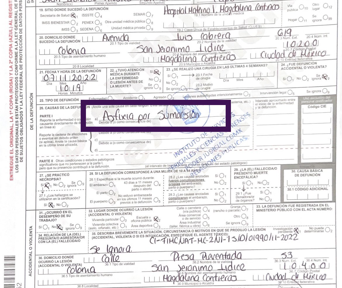 Lorealmon's tweet image. Se confirmó lo que el @colegiowilliams está ocultando: la negligencia con la que se han conducido desde el minuto uno de esta historia de terror. 

Mi sobrino murió por asfixia por sumersión, de acuerdo al certificado de defunción de la Secretaría de Salud. 
#JusticiaParaAbner