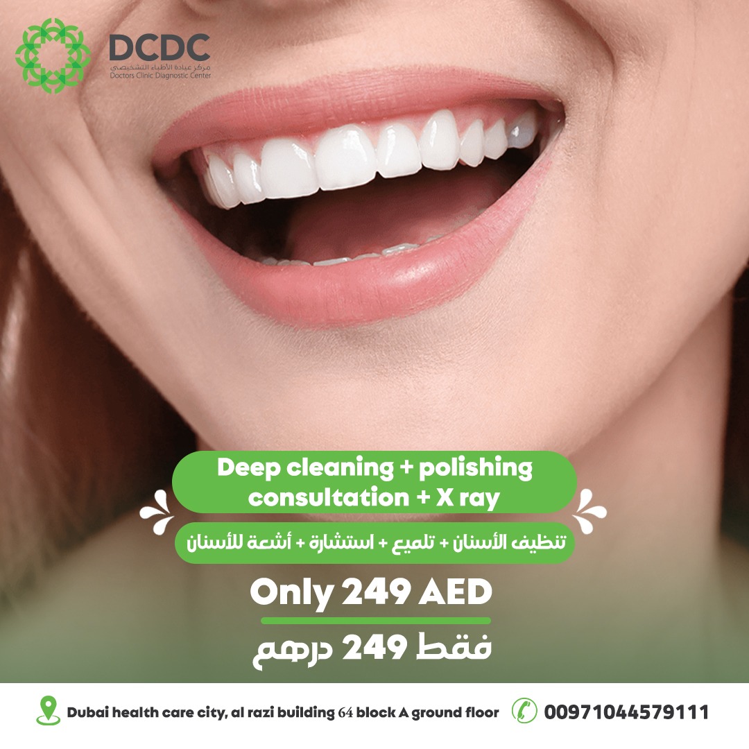 DCDCDXB's tweet photo. Great result for your teeth after deep cleaning with a very special offer from the doctors clinic
Deep cleaning + doctor consultation + polishing + x-ray
 only 249 AED
Book an appointment now
For reservations 00971044579111
WhatsApp 00971508778433 https://t.co/JXMC2uUBHk