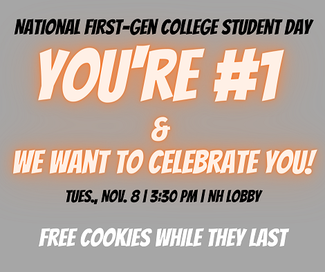 osutulsa's tweet image. Today is #FirstGenStudentDay and time to celebrate you! Grab a sweet treat before class in North Hall Lobby, starting at 3:30 p.m. 
#FirstGenCollegeStudent