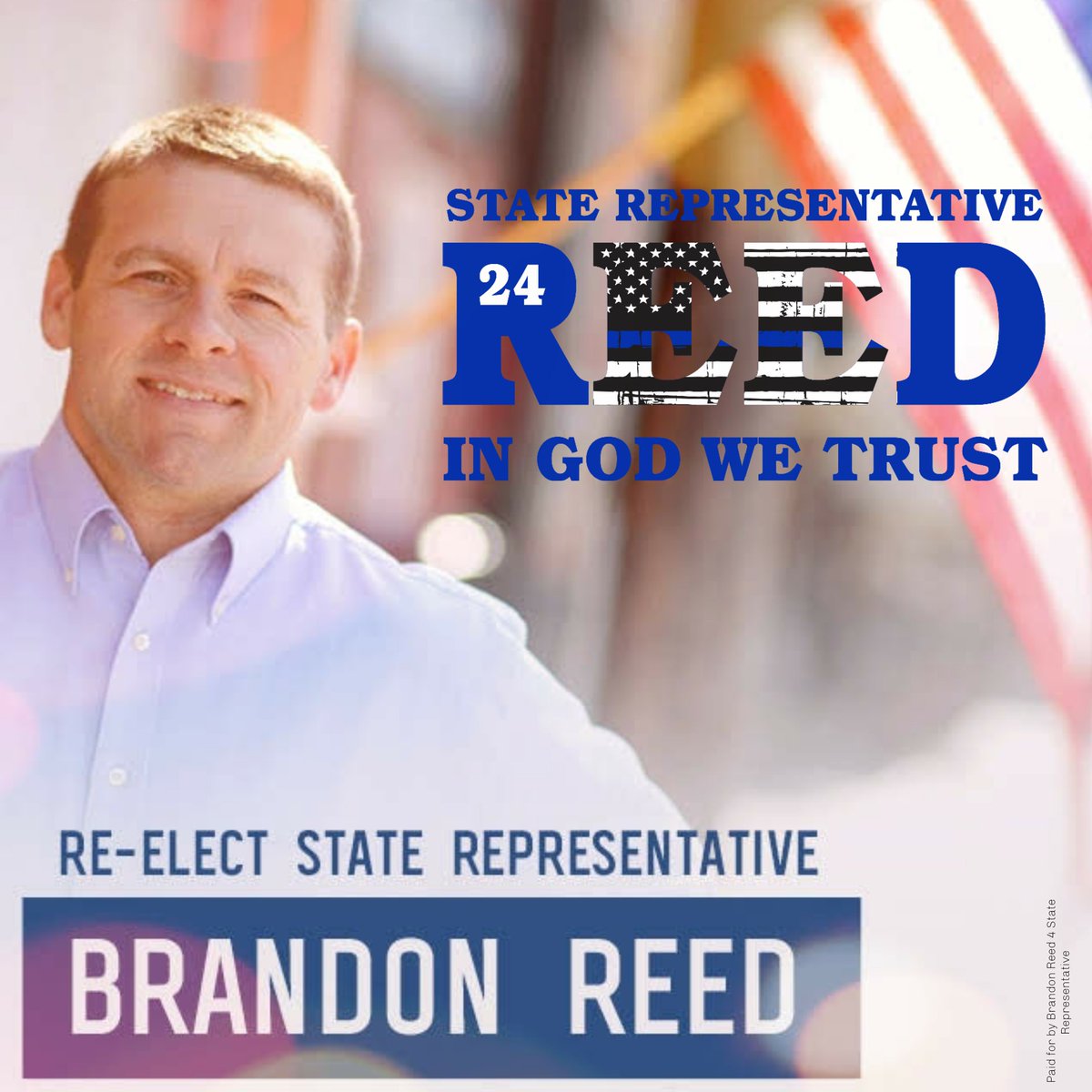 🗳 It's Election Day!!! I humbly ask 4 your vote for Re-election as we continue to move Kentucky forward! I appreciate your support and partnership as we Make A Positive Difference in our Commonwealth! 🇺🇲
#Reed4KY 
#District24Proud 
#InGodWeTrust