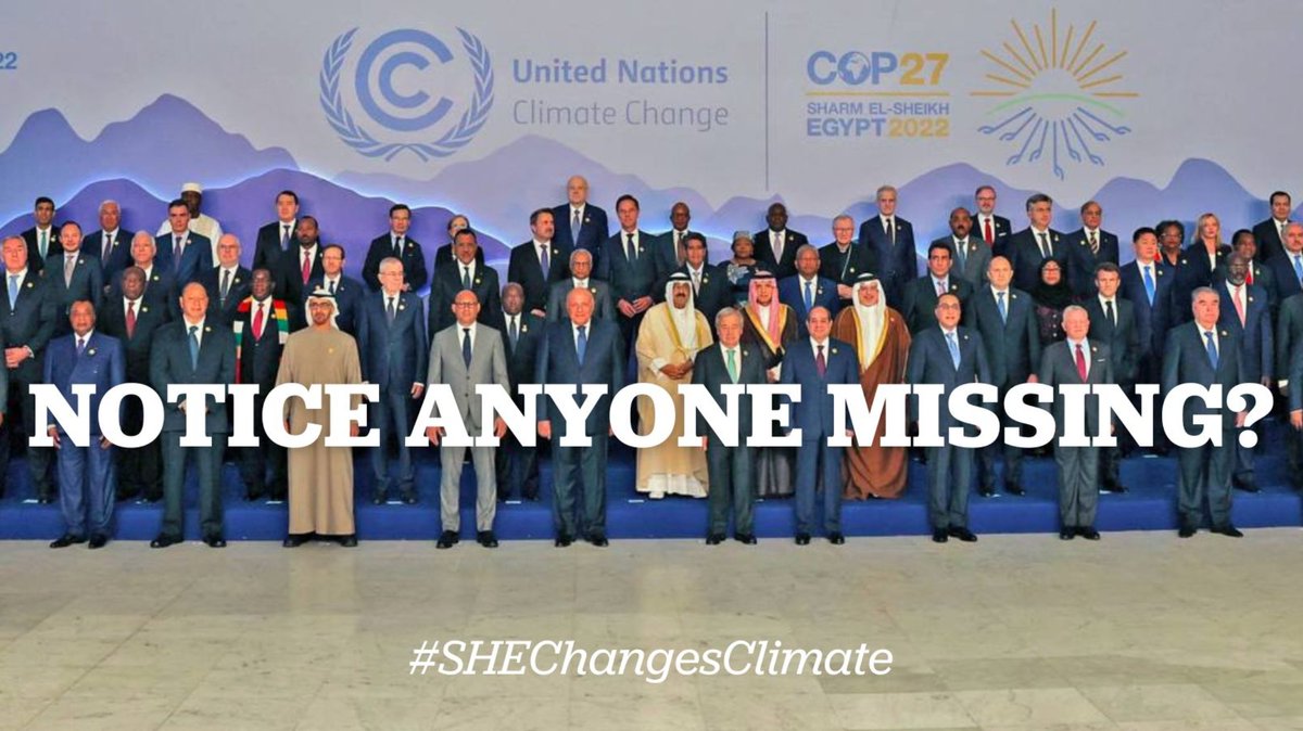 🔎Spot any difference between our young eco leaders &amp; current global leaders?! 
🖋️Bit late for #COP27 but we have signed this letter asking for equal representation of #women in the COP Presidency &amp; Leadership team shechangesclimate.org/news/cop27
#girlpower #youthvoice #SHEChangesClimate