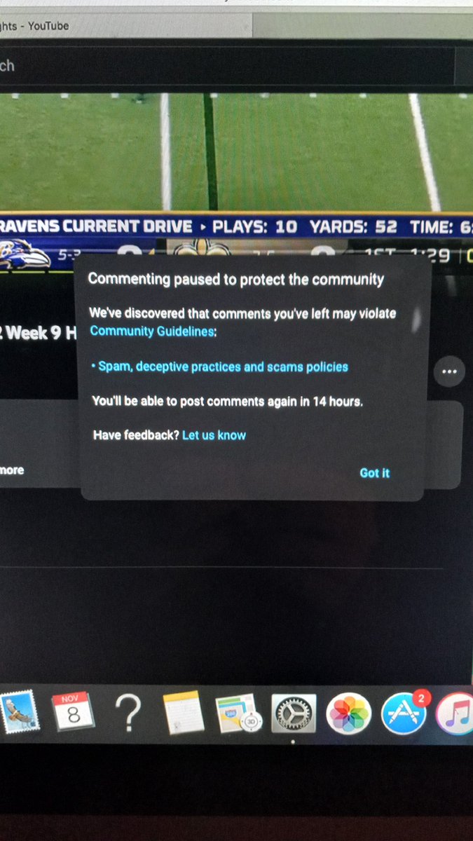 Hey <a href="/YouTube/">YouTube</a> what's up with this? I've never left a spam or scam comment in my life! Coincidence this popped up the day of the #Midterms2022 ? Any one else get this?