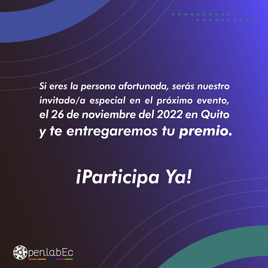 🥰No queremos un noviembre sin ti. 

Por eso traemos una razón más para encontrarnos🤗

📌Participa de esta #Giveaway y gana un ejemplar del libro "Politizar la tecnología" de Inés Binder y Santiago García Gago

📅Desde el 7 al 24 de noviembre