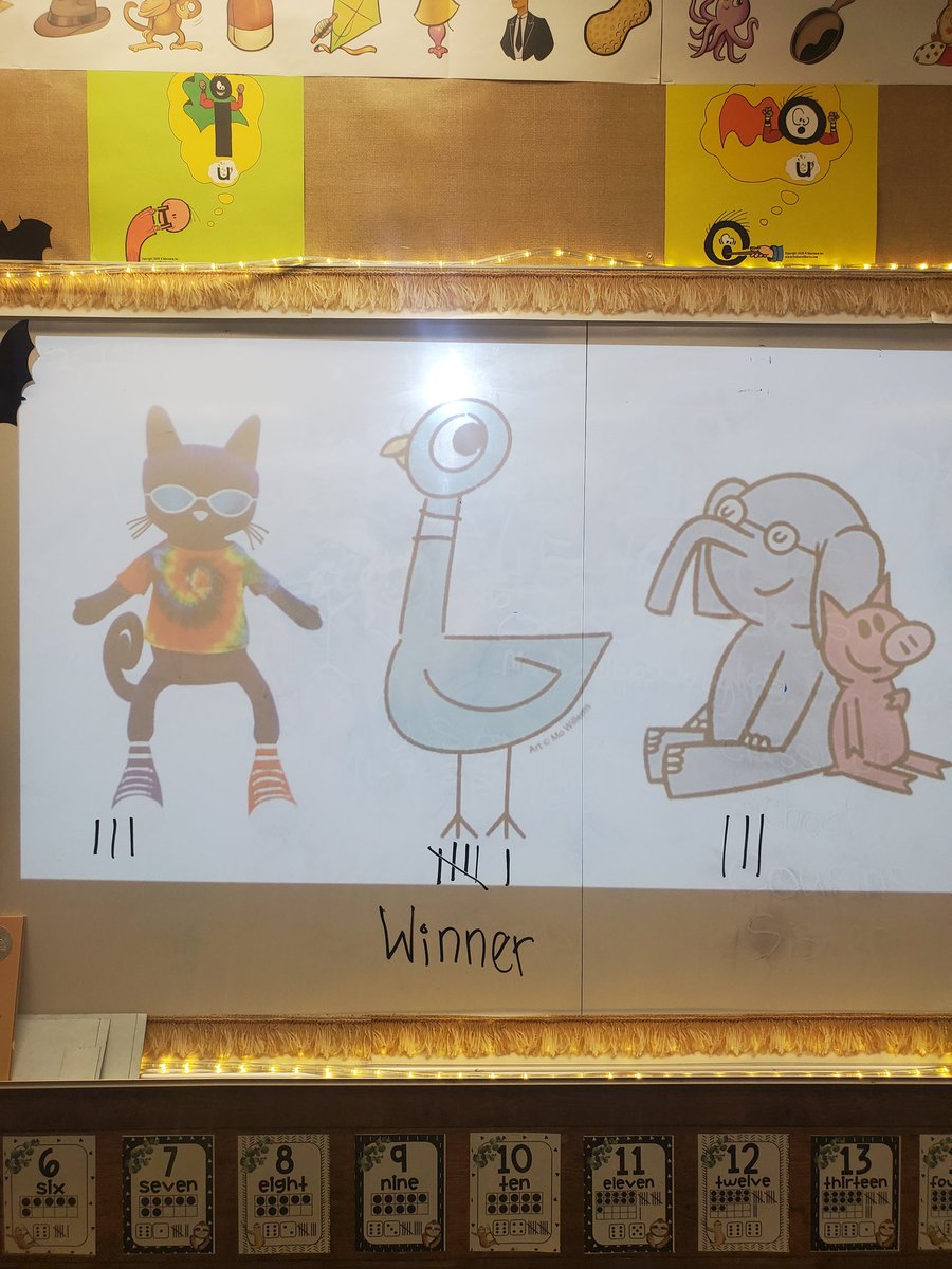 Mrs. Douglas' 1st grade learned about the importance of voting yesterday during our mock election! We voted between our favorite book characters and majority decided that Pigeon is the best! Just don't let him drive the bus! <a href="/OKESOwls/">Old Kings Elementary School</a> #vote