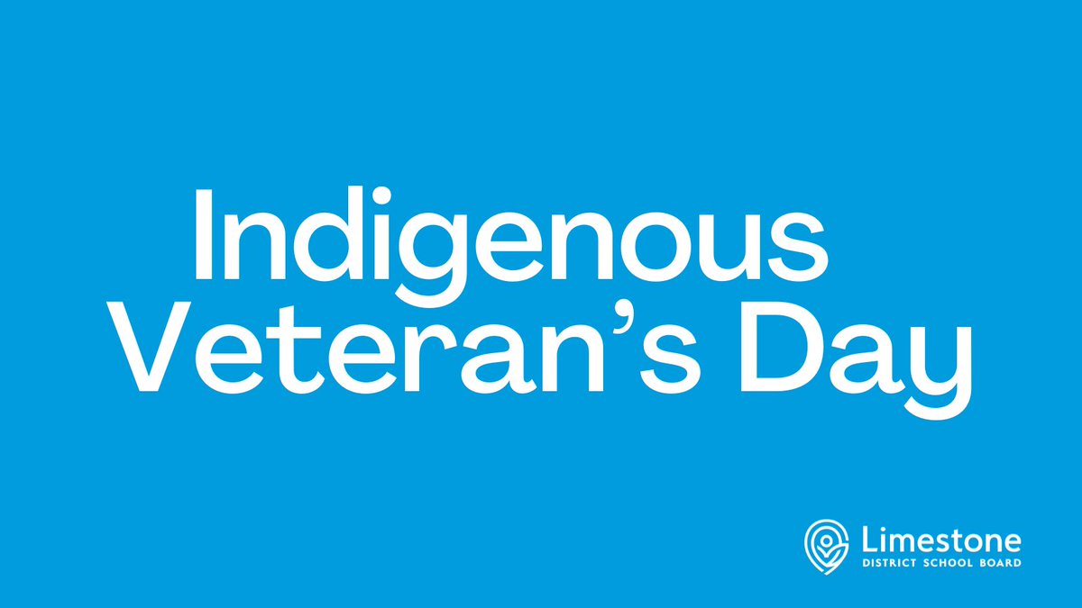 Today is Indigenous Veteran’s Day. Honouring the important contributions made by First Nations, Inuit and Métis Veterans in service to Canada.