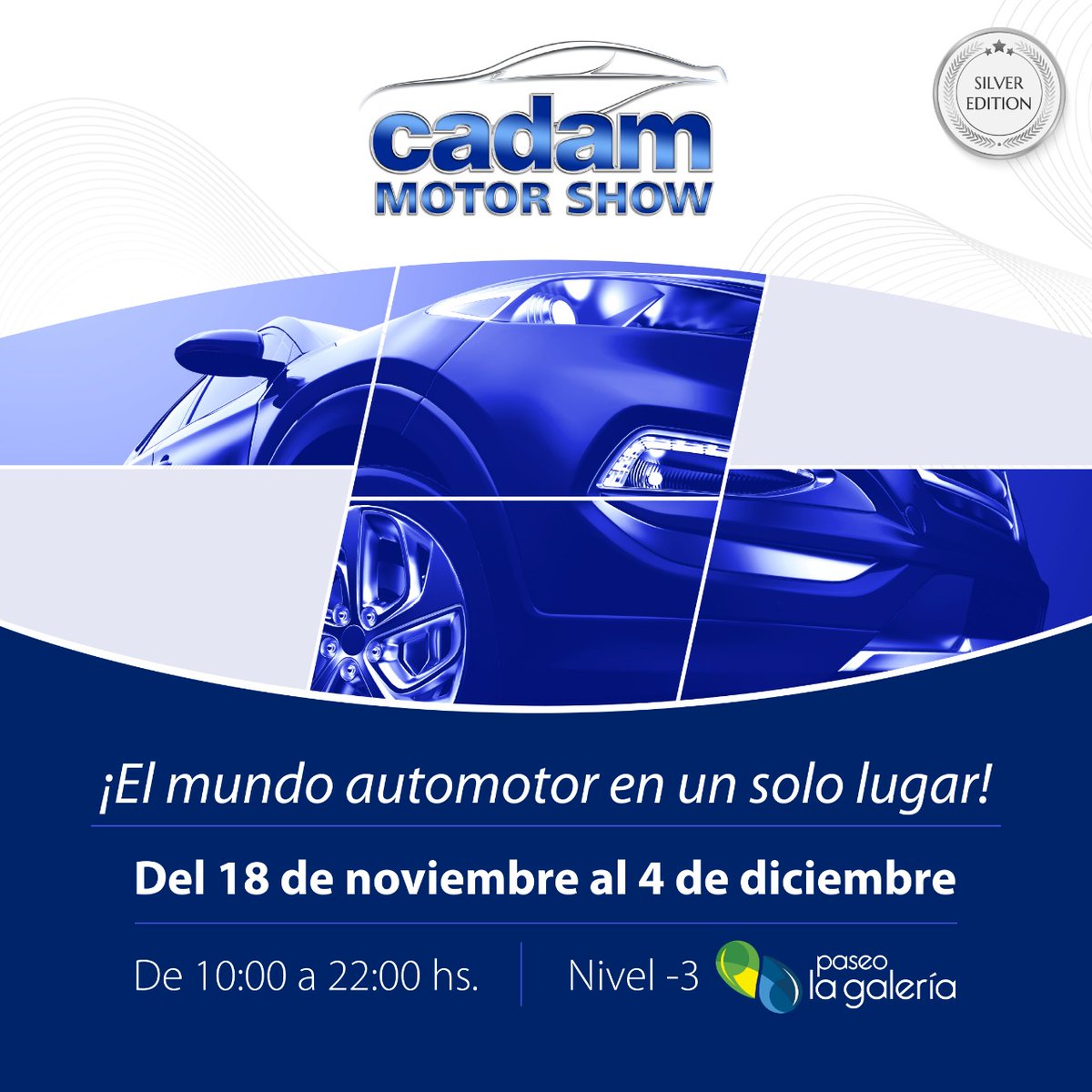 PyUniversitaria's tweet photo. ¡Llega Cadam Motor Show!
Las mejores marcas del país en un sólo lugar 😎
Podrás adquirir tu auto 0km con el mejor plan de financiación en la CU
#CréditoRodadoCU 🚘 #Auto0km #CadamMotorShow2022 https://t.co/stI1ECFFcI