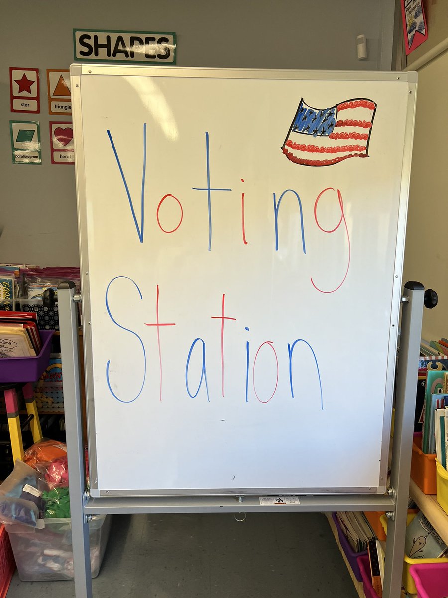 miss__ward's tweet photo. While learning about the importance of Election Day, we had our own K-301 election! Students voted on their favorite after school snack, and the winner was ice cream! 🍦🗳🇺🇸 https://t.co/4vyWtHjfxS