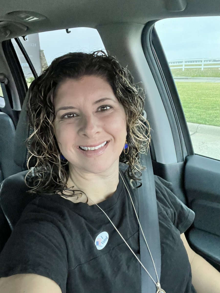 A productive start to the day- go vote! Next, coffee.