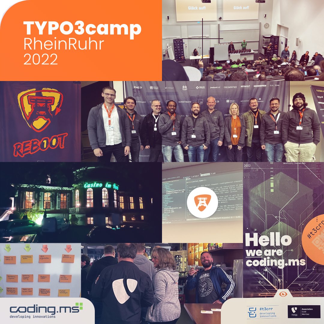 Danke an <a href="/T3CRR/">TYPO3camp RheinRuhr</a> für die tolle Organisation! Und ein ganz großes Dankeschön an <a href="/cp_compartner/">CP/COMPARTNER</a> @mfc_dus, <a href="/mittwald/">mittwald</a> <a href="/moveelevator/">move:elevator</a> <a href="/UDG_de/">PIA UDG</a> <a href="/schaffrath_de/">schaffrath.de</a> <a href="/toujou_de/">toujou</a> und zdreicom für den interessanten Austausch! Bis zum nächsten Mal! 💻 #typo3 #typo3camp #coding