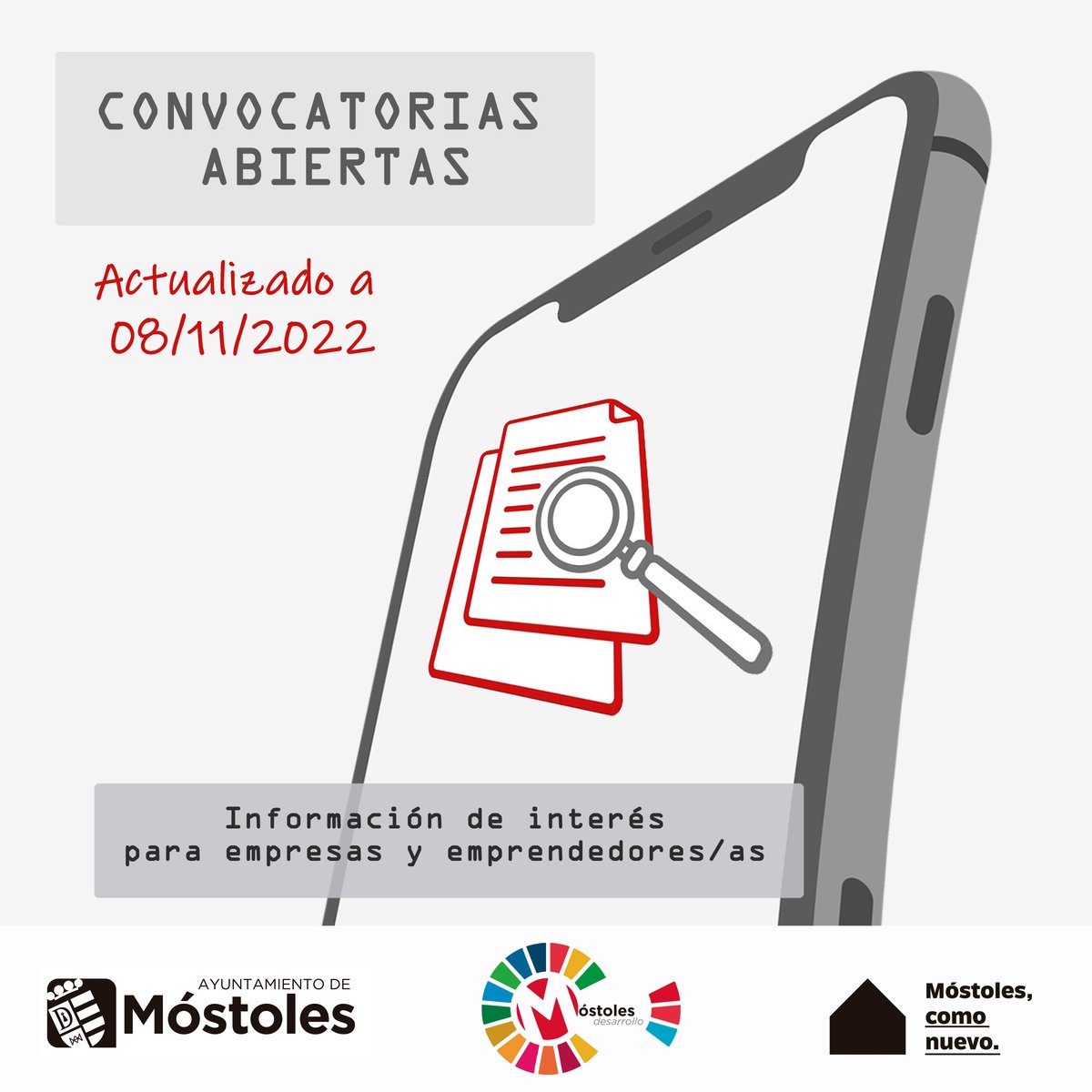 mostdesarrollo's tweet photo. Os dejamos el documento actualizado de ayudas y subvenciones para personas emprendedoras y empresas. Consúltalo en 👉 https://t.co/yE7TzNBEfm
📧 emprendedores@mostolesdesarrollo.es
☎️ 91.685.30.90
#Móstoles #Emprendimiento #PersonaEmprendedora #Empresas #Innovación #Comercio https://t.co/8WFQTml6D2
