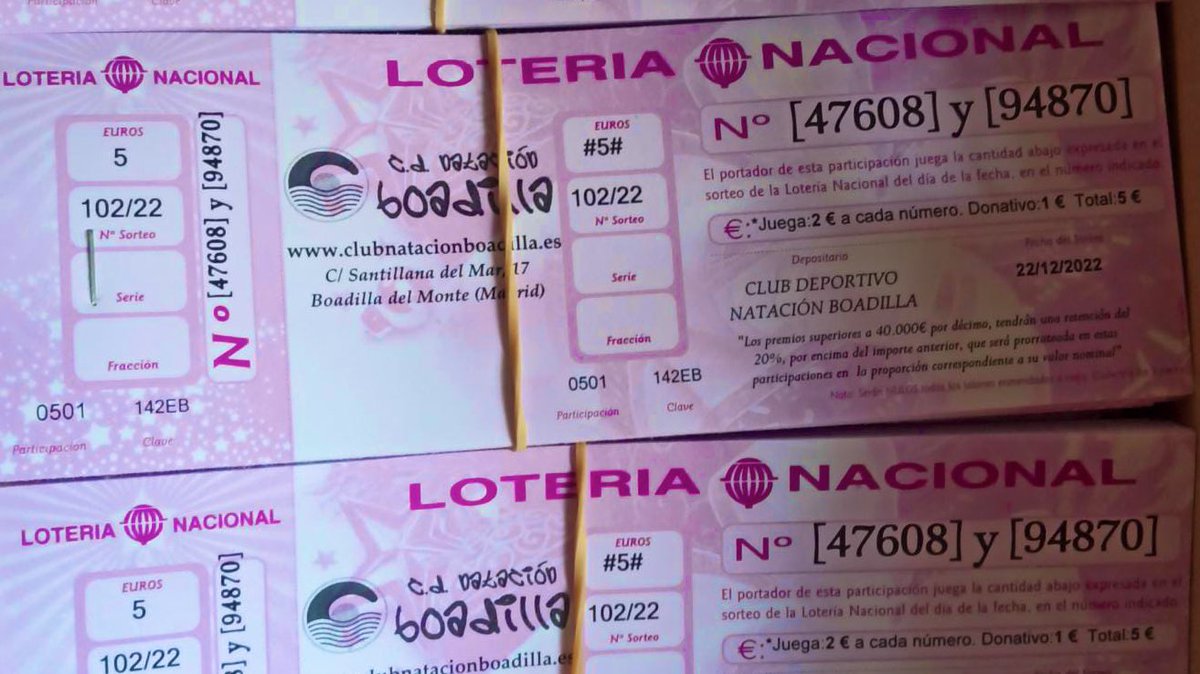 Nuestros #socios y #colaboradores ya tienen sus #participaciones para el Sorteo Extraordinario de Navidad de <a href="/loterias_es/">Loterías del Estado</a>
🎄🍀🤞🤞🤞
¿Y tú? Compra tu #papeleta para #compartir #ilusion con el club porque… ¿y si cae aquí?
#Boadilla
#elgordo
#sorteodenavidad