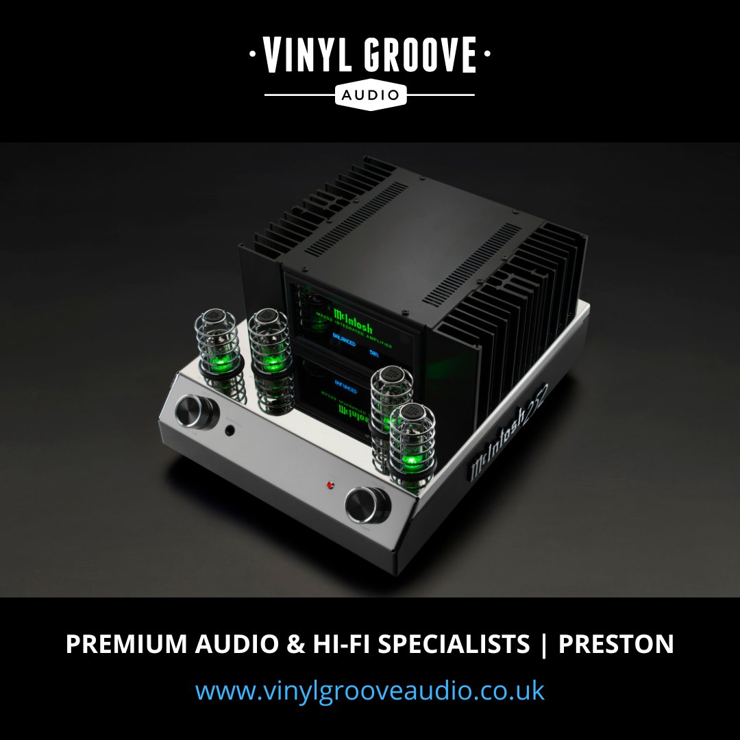 vinylgrooveaud's tweet photo. We have this stunning @mcintoshlabs super-integrated #amplifier on permanent demo at our #preston showroom. The #ma252 is a hybrid design using valves on the pre-amp section and solid state design on the power-amp section.....and yes it really does sound just as good as it looks! https://t.co/QzDh8t7dZD