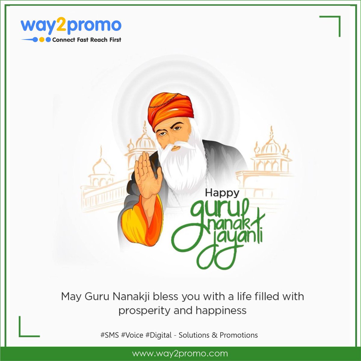way2promo's tweet photo. Happy Guru Nanak Jayanti Everyone! May the teachings of Guru Nanak Dev Ji shine your life path and keep you in the best of spirits.
#Way2Promo #GuruNanakJayanti #Gurupurab #gurunanakdevji #Waheguruji #Guru #Faith #Devotion https://t.co/sHBZp4qR7N