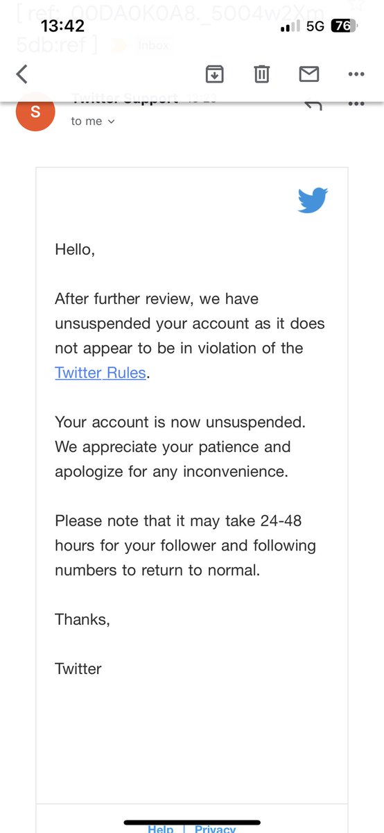 2 years later, I can’t believe I’m tweeting this. Thanks, Elon for giving me my account back 😅😅