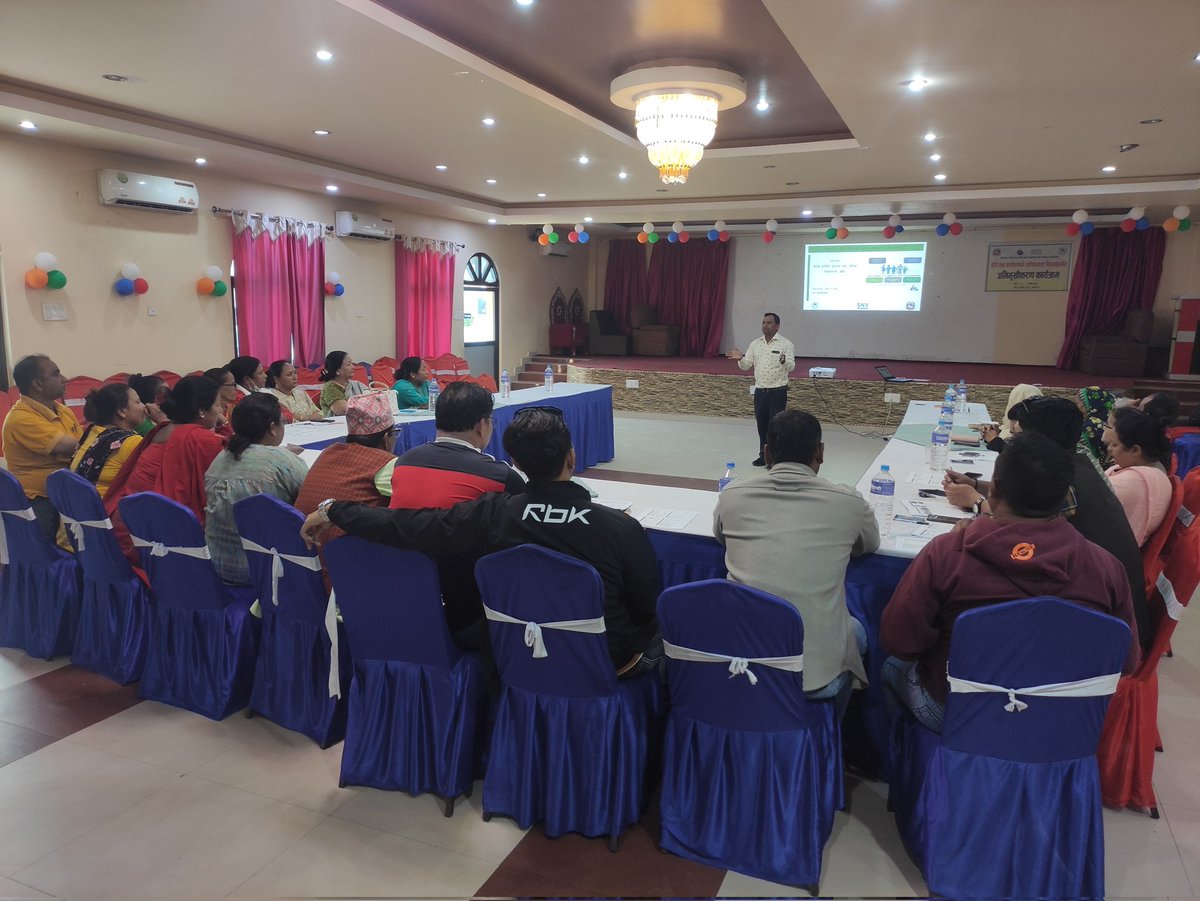 Happening now: #Orientationandcapacitybuildup training to #newlyelectedpeoplerepresentative of #NepalgunjSubMetropolitanCity on #Washpolicy and #Projectoreintation
<a href="/SnvNepal/">SNV Nepal</a> @washsdg <a href="/GaffarA13256351/">Gaffar Ali</a> <a href="/surajrb87/">Suraj_Rajbhandari</a>