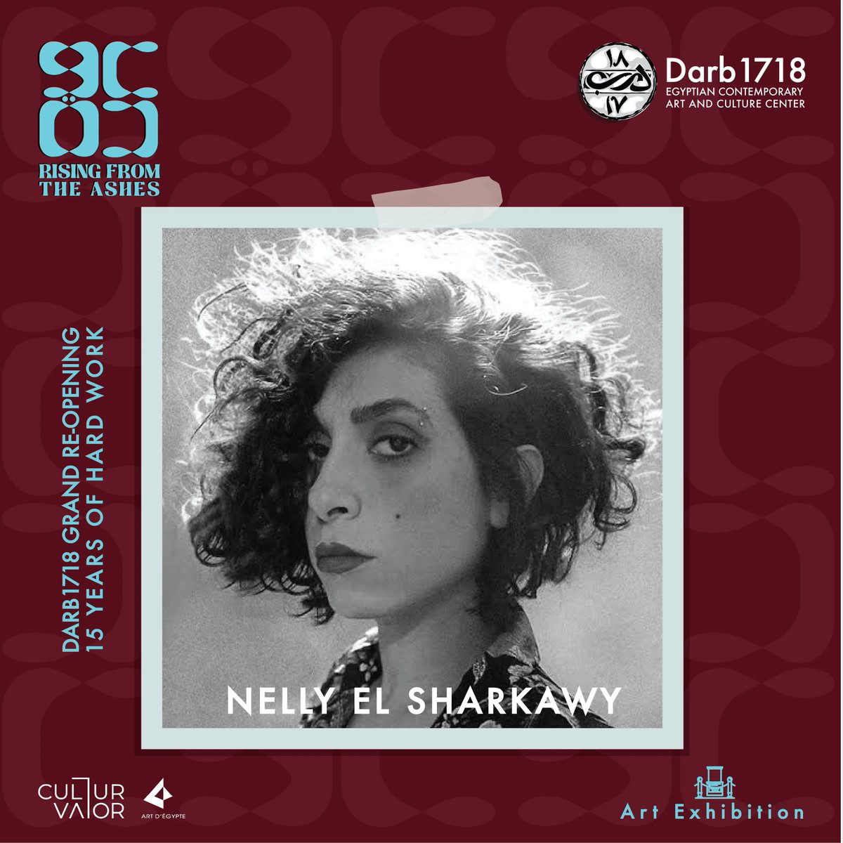 Nelly El Sharkawy
In Darb 1718!
Aouda Exhibition - Rising From The Ashes

<a href="/ArtDegypte/">Culturvator / Art D’Egypte</a>
 
#AOUDA #Darb1718 #ArtDEgypt #Art #Gallery #Exhibition