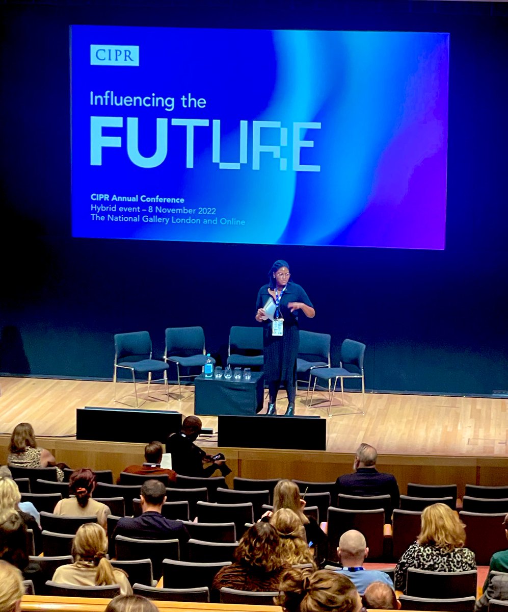 Great to be back <a href="/NationalGallery/">National Gallery</a> <a href="/CIPR_Global/">Chartered Institute of Public Relations</a> Annual Conference - Influencing the Future!  Such an amazing line up of speakers brilliantly chaired by Whitney <a href="/missivecomms/">Missive</a> #CIPRConf22 <a href="/abstract_news/">Abstract Events</a> 🎤✨💜