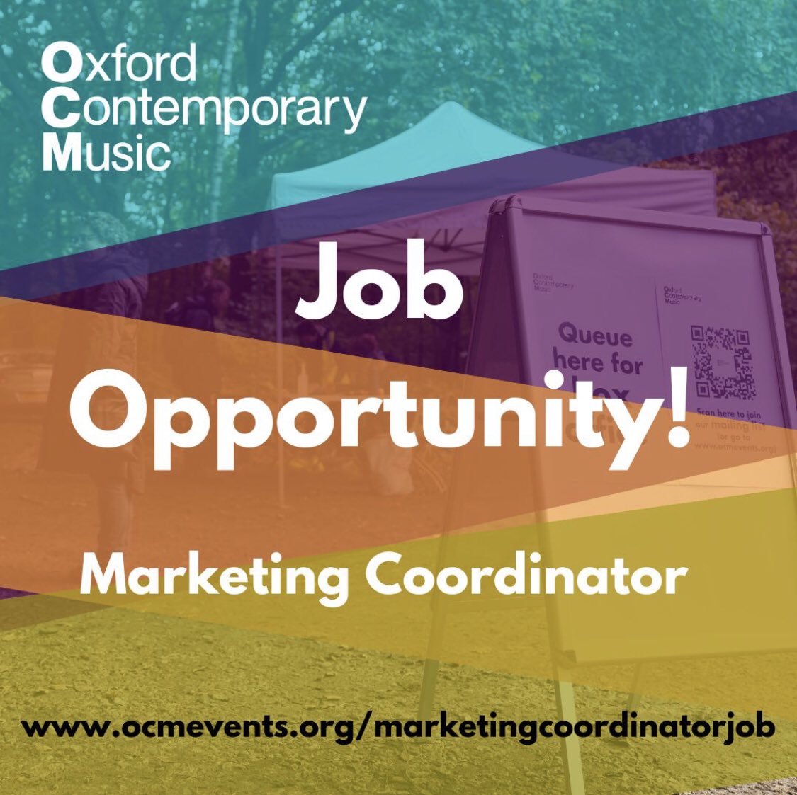 We're looking for a part-time Marketing Coordinator to help us promote and deliver our innovative new music and sound-based events.

Full details at ocmevents.org/marketingcoord…