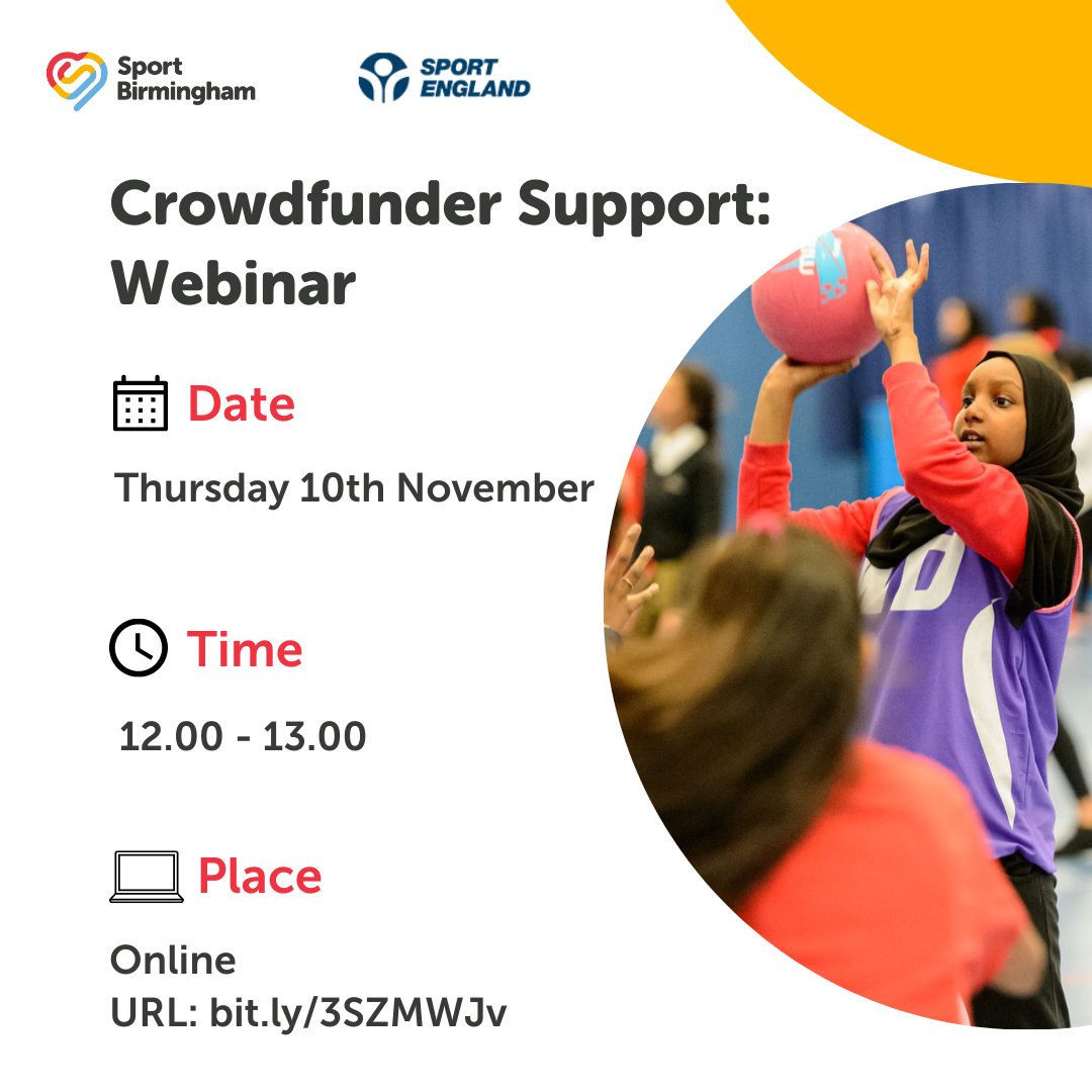 Interested in learning about crowdfunding for your sports club / organisation? 🤔 
 
<a href="/crowdfunderuk/">Crowdfunder UK</a> are running a FREE online workshop, covering, how crowdfunding works, how to access it &amp; available support &amp; guidance. 
 
📅 10/11/22 
🕘 13:00-14:00 
 
bit.ly/3SZMWJv